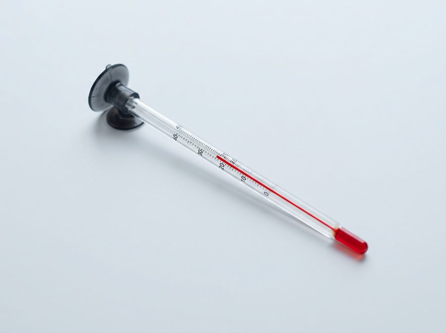 Thermomètre d'aquarium à alcool avec ventouse
